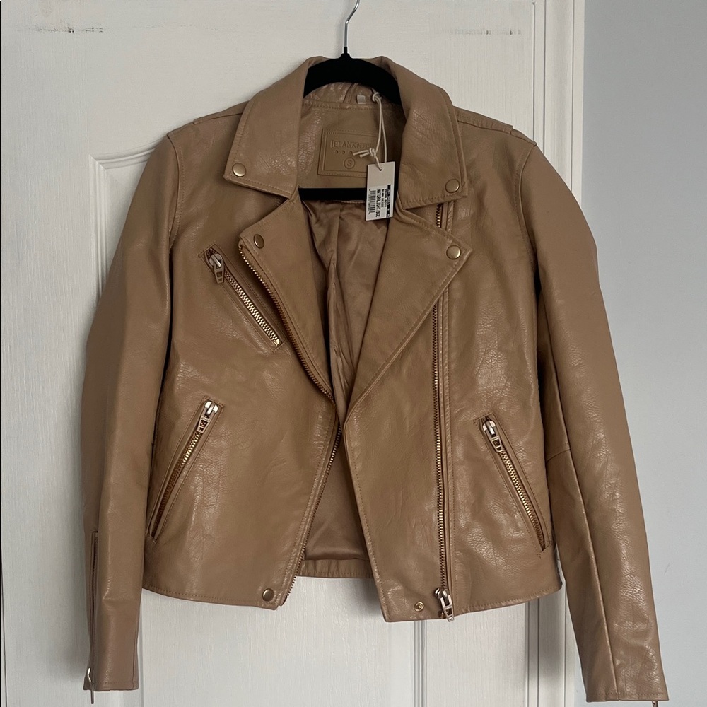 Blank NYC Camel Leather Jacket